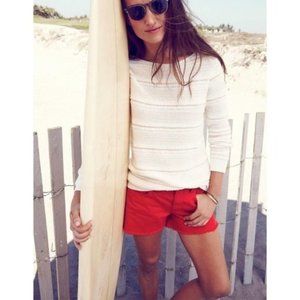 MADEWELL Sz 26 Denim Jeans Red Frayed Shorts NWT